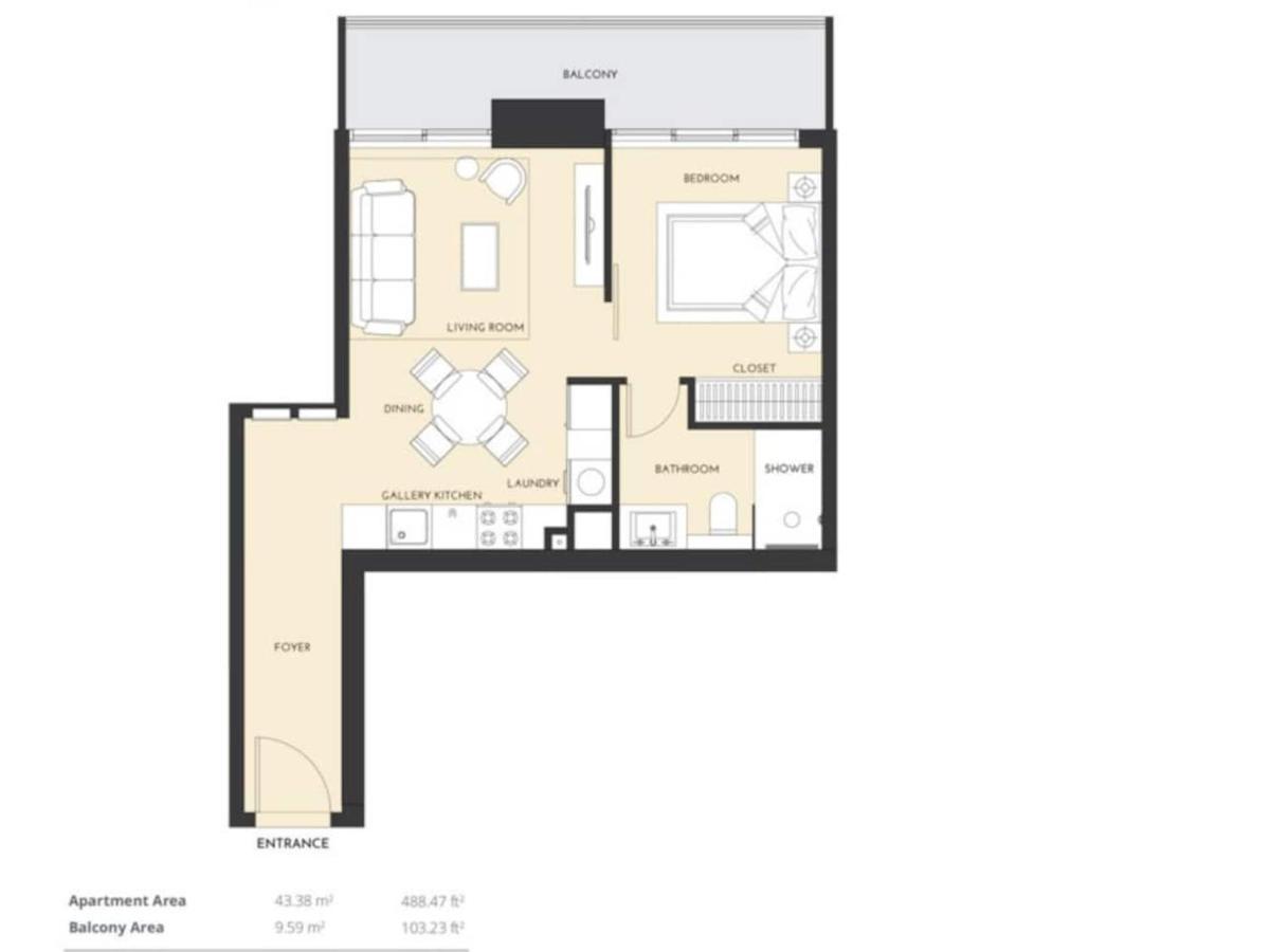 Promo I Sea View I 1 Bedroom Apartment I Studio One Tower I Dubai Marina Extérieur photo